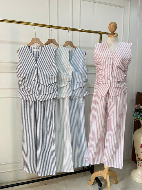 Summer Casual Stripes Co-Ord Sets